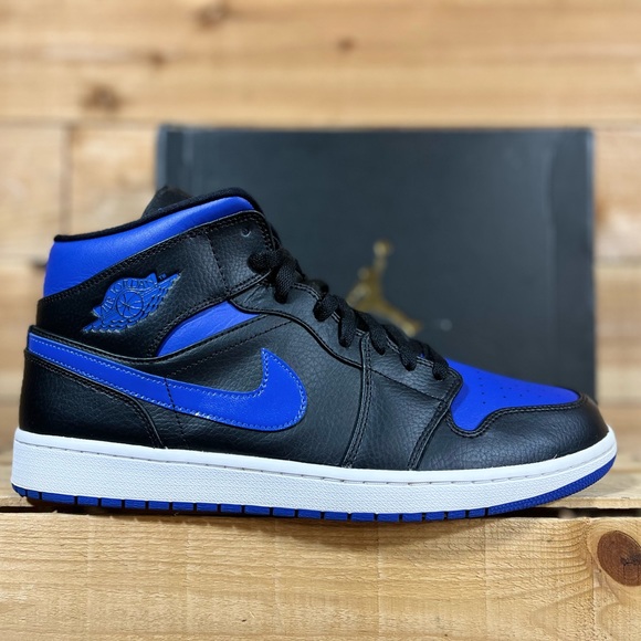 Jordan Other - Air Jordan 1 Mid, Mens 13, Black Hyper Royal